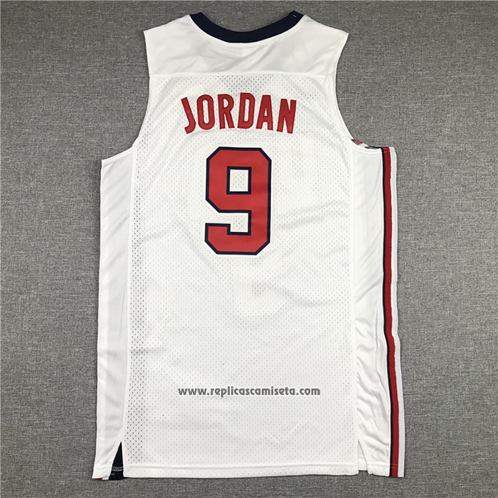 Camiseta USA 1992 Michael Jordan #9 Blanco